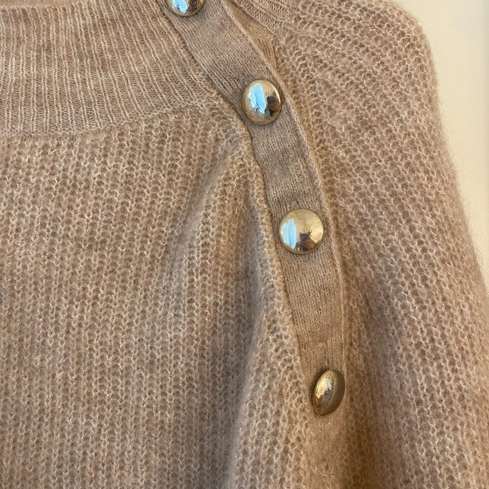 Sézane Trudy Button-Detail Tan Sweater size XXXL (US16) - Picture 2 of 5